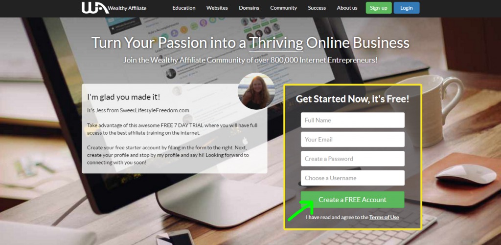 Wealthy Affiliate Review- Sign Up