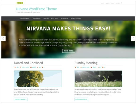 Top Free WordPress Themes-Nirvana